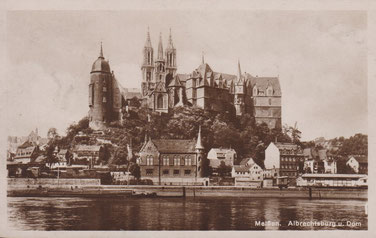 Meißen, Albrechtsburg und Dom, Mühlbachs Postkarte Nr. 1071, Archiv W. Thiele