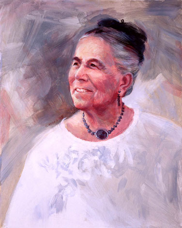 Painting by Charlie Mills, 1996 : "Kitty" - Oil-20x16 - Courtesy of Joy Miller - http://www.millsstudio.com/