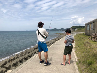 父と息子は釣りへ