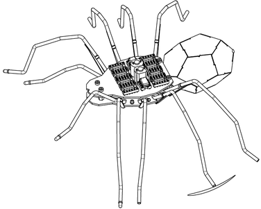 CAD Modell der Roboterspinne