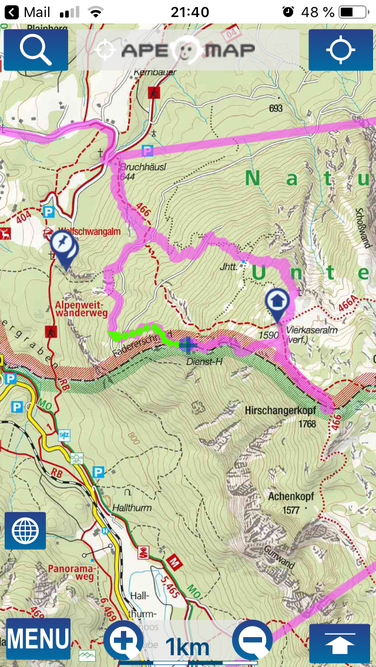 Kartenausschnitt - APEMAP/Kompass