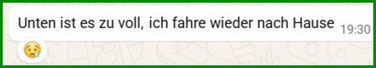 Aus dem Chat unserer Gruppe.