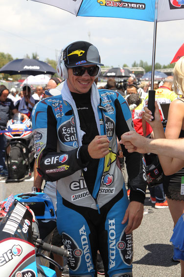 Immer für einen Spaß zu haben: Scott Redding in der Startaufstellung der MotoGP in Barcelona