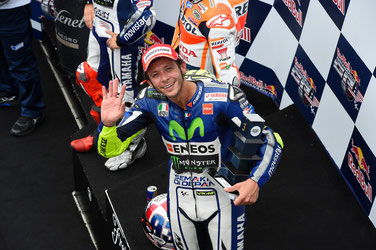 Hallo Herr Rossi. Zum 14. Mal in Folge auf dem MotoGP Podest: Valentino Rossi