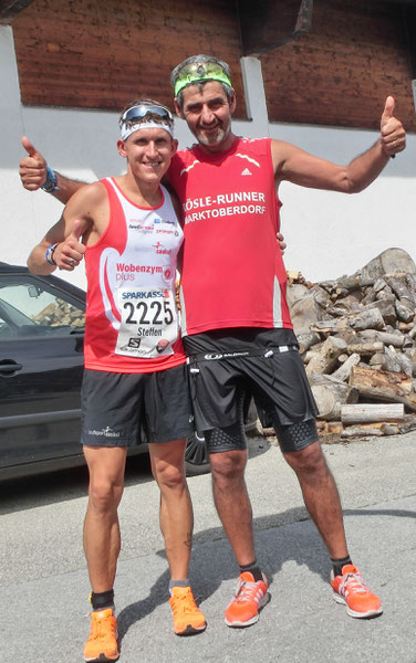 Edi und Steffen zufrieden nach dem Lauf.