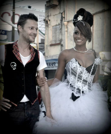 Installé depuis plusieurs années en Guadeloupe, David Pruvost habille les candidates aux élections de miss. (Photo DR)