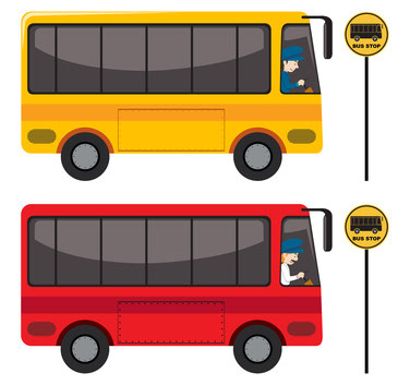 Insel La Réunion/Öffentliches Transportnetz: die Fernbusse sind gelb