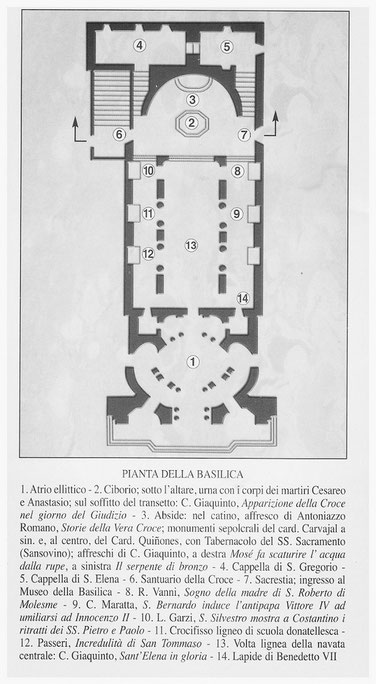 Pianta della Basilica di Santa Croce in Gerusalemme