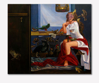 The Golden Key, oil on canvas 82×97.5 cm by Kaikaoss