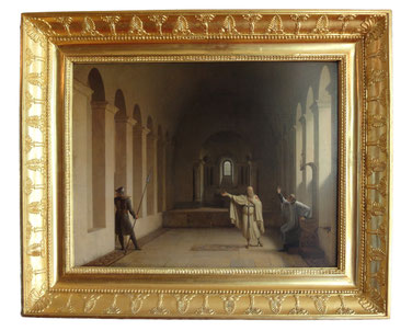 Jacques de Molay, Maître des Templiers. Fleury-François Richard (1806). Huile sur toile, H.41cm, L.53cm. © TEMPLE DE PARIS.