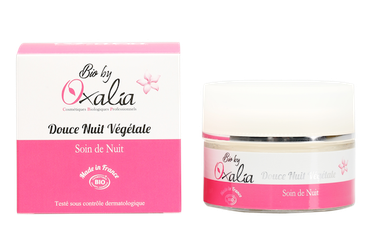 Soin douce nuit végétale oxalia avec Just'pour soi, top 10 des soins visage bios spécial peaux déshydratées/sèches, just'pour soi