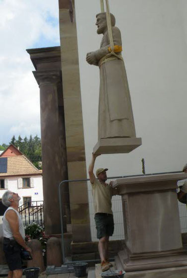 réalisation et pose de la statue de Mgr Sontag