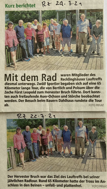 Quelle: Recklinghäuser Zeitung 29.07.2021