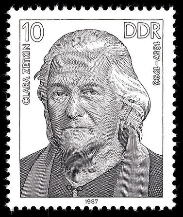 Clara Zetkin, DDR-Briefmarke von 1987