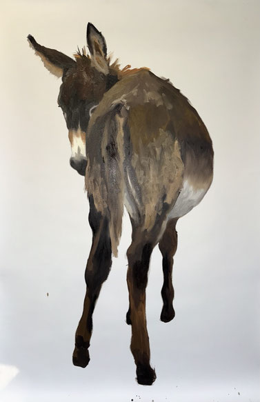 Donkey, oil on paper 150x100 cm, now at Galerie Mokum