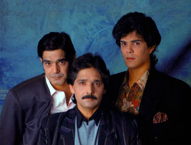 Emilio, Julio y Junior,  ya como nueva formación