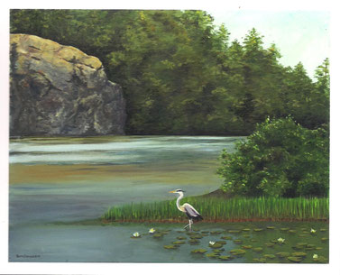"Summer on Moeckel Pond"      16 x 20