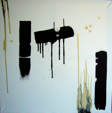 "Contre sens" - toile réalisée avec Benoit GUERIN - 100X100 - 2013