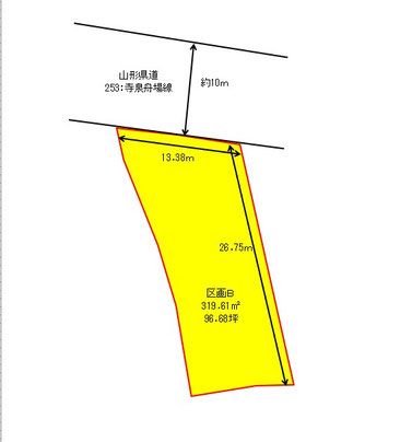 長井市十日町１丁目　土地区画図