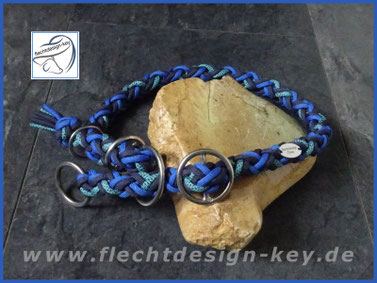 Paracord Halsband rund geflochten mit Zugstopp und inder Größe verstellbar
