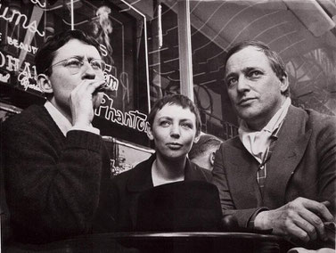 l-r Guy Debord, Michèle Bernstein & Asgar Jorn, 1961 via spike