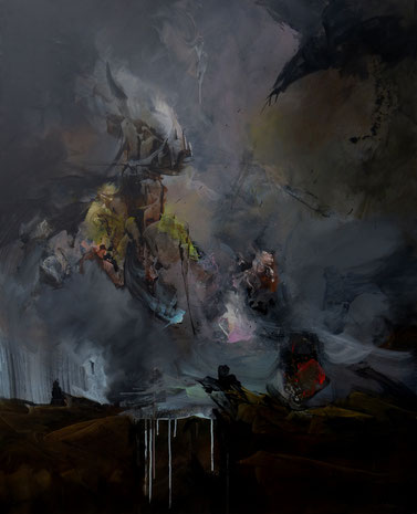"Après" acrylique sur toile dim 130cmx162cm