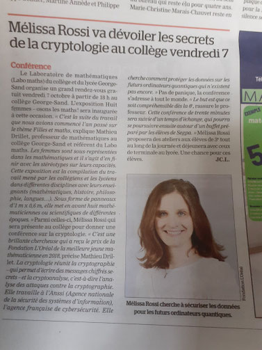 Article dans l'Echo du Berry