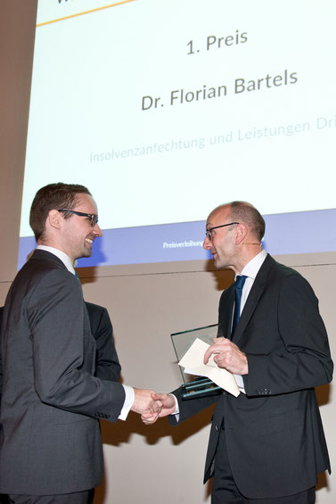 Dr Florian Bartels (winner), Prof. Lucas F. Flöther