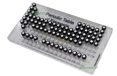 periodic table of elements acrylic case, elements of the periodic table in a case, portable periodic table of elements, elements samples, acrylic periodic table of elements