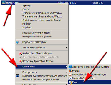 Ouvrir avec Paint