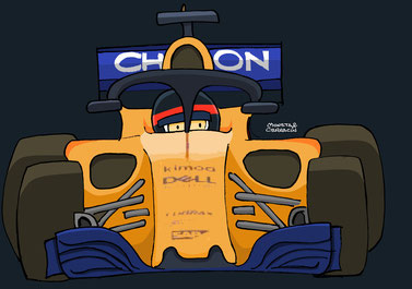 Stoffel Vandoorne con un McLaren MCL32 - Honda RA617H by Muneta & Cerracín