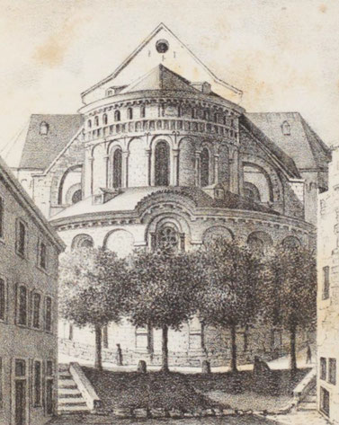 Lithographie von Anton Wünsch nach einer Zeichnung von Johann Peter Weyer, Foto Teaser (c) Heinz Winterscheid CC BY-SA 4.0