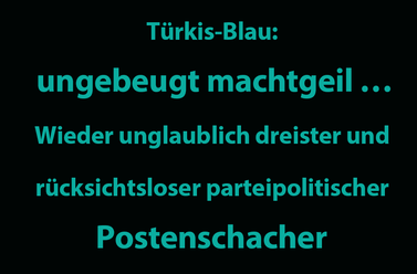 Auch nach der radikalen politischen Umfärbungsaktion des ehemaligen Ministers Faßmann Anfang Mai, geht die parteipolitische Top-Job-Vergabe munter weiter. Bild:spagra