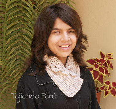 Cuello con doblez tejido a crochet / Crochet folded neck warmer