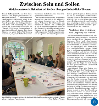 Artikel von Emma Stutz, Ettlingen (BNN vom 13. Juni 2025)