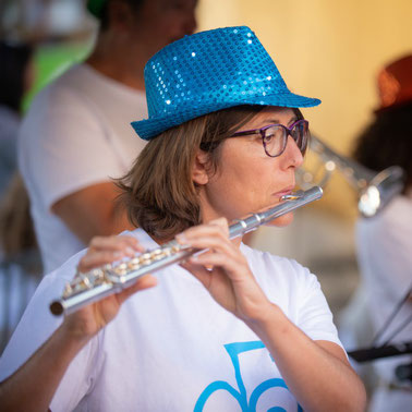 Ecole de musique EMC à Crolles – Grésivaudan : Pratique collective de flûte traversière en orchestre.