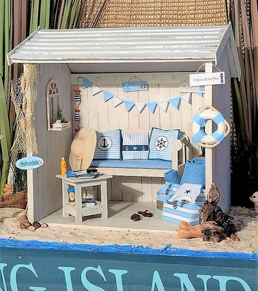 Miniatur-Strandhütte 1:12 basteln