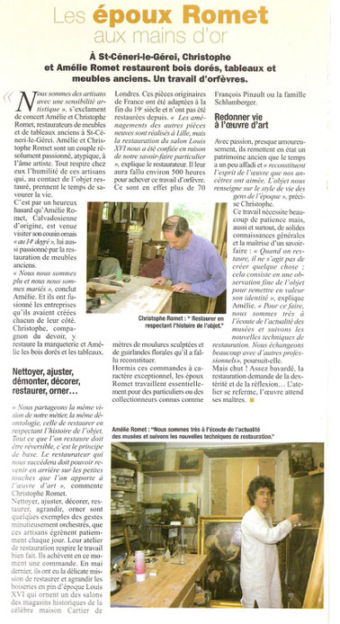 Article de L'Orne Magazine