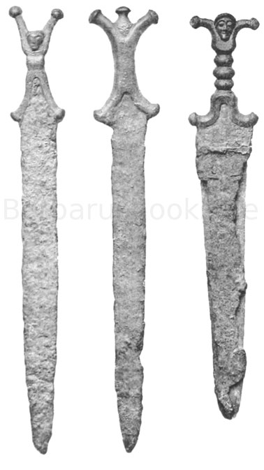 Keltische Dolche und Kurzschwerter aus Deutschland Ausgrabung