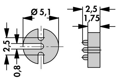 MS 923 25 TO-92パッケージ用トランジスタスペーサー