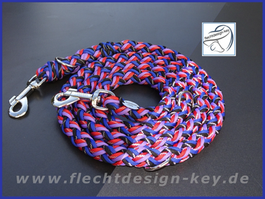 Dicke reflektierende Hundeleine aus Paracord geflochten