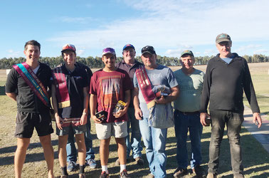  L to R:  Adam Shale, Rhys McGauran, Marc Connell (behind Rhys), Jacob Motha, Marty Seymour, Mark Large, David Jackel, Trevor Bussell.