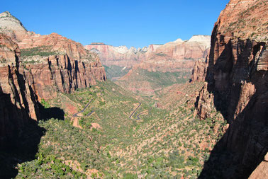 Aussicht im Zion Nationalpark bei der busreise quer durch die USA