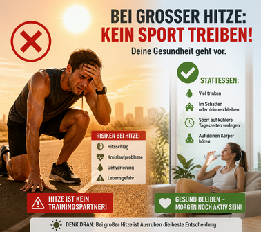 Informationen zum Sport bei extremer Hitze (KI-generiert)