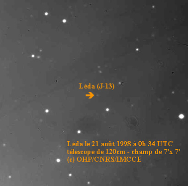 Leda, aufgenommen am 21. August 1998 vom Haute-Provence-Observatorium im Südosten Frankreichs.