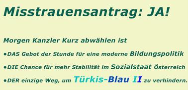 Morgen Kanzler Kurz abwählen ist das Gebot der Stunde um Türkis-blau II zu verhindern Bild:spagra