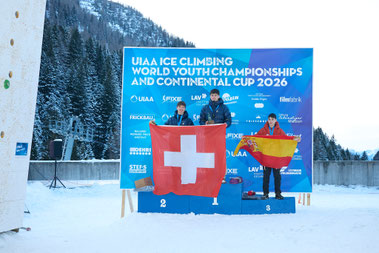 UIAA Ice Climbing Youth World ChampShips 2026 Podium U18 Lead Male