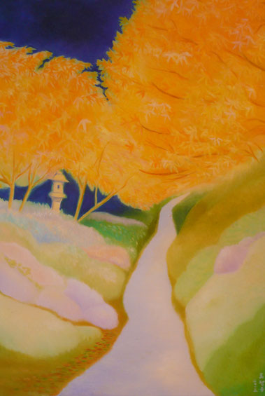 Gartenweg in Kyoto 50x70cm