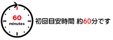 初回目安時間　約60分です