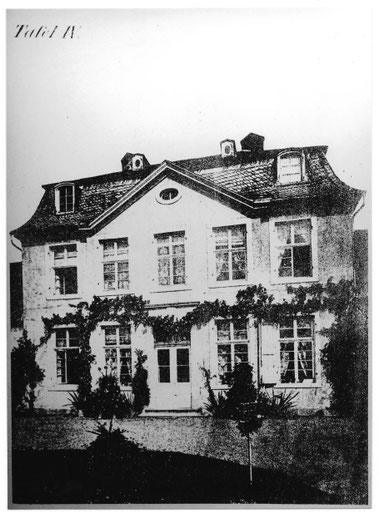 Die Gartenansicht, Foto aus dem Büchlein von Heinrich Lempertz, 1887.